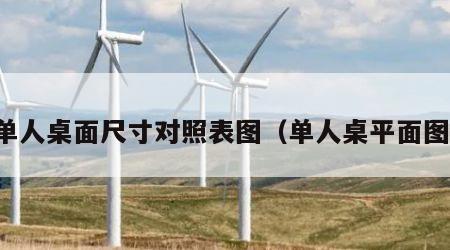单人桌面尺寸对照表图（单人桌平面图）
