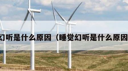 幻听是什么原因（睡觉幻听是什么原因）