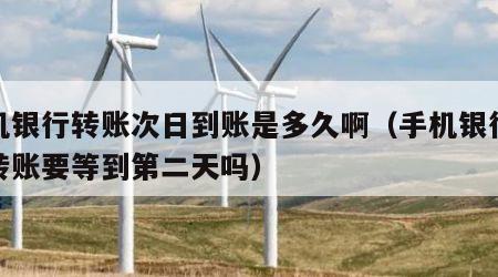 手机银行转账次日到账是多久啊（手机银行次日转账要等到第二天吗）