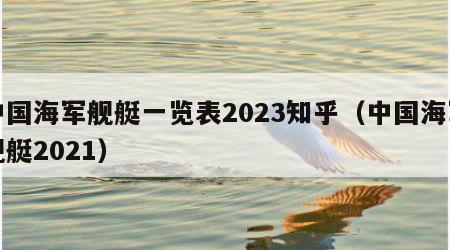 中国海军舰艇一览表2023知乎（中国海军舰艇2021）
