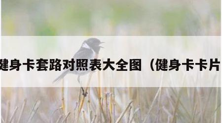 健身卡套路对照表大全图(健身卡卡片) 健身卡套路对照表大全图(健身卡卡片)