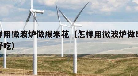 怎样用微波炉做爆米花(怎样用微波炉做爆米花好吃)