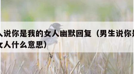 男人说你是我的女人幽默回复(男生说你是我的女人什么意思) 男人说你是我的女人幽默回复(男生说你是我的女人什么意思)