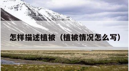 怎样描述植被(植被情况怎么写) 怎样描述植被(植被情况怎么写)