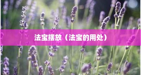 法宝摆放（法宝的用处）