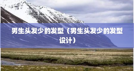 男生头发少的发型（男生头发少的发型设计）