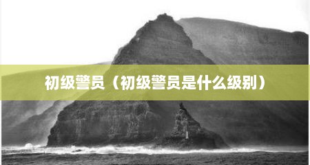 初级警员（初级警员是什么级别）