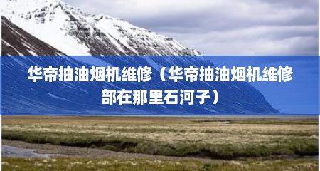 华帝抽油烟机维修（华帝抽油烟机维修部在那里石河子）