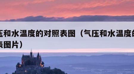 气压和水温度的对照表图（气压和水温度的对照表图片）