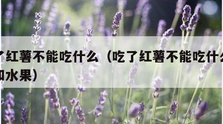 吃了红薯不能吃什么（吃了红薯不能吃什么东西和水果）