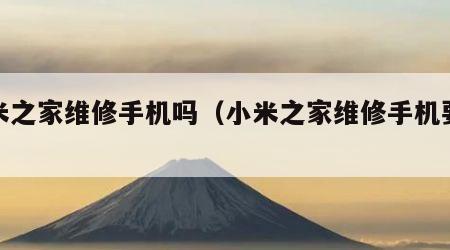 小米之家维修手机吗（小米之家维修手机要钱吗）