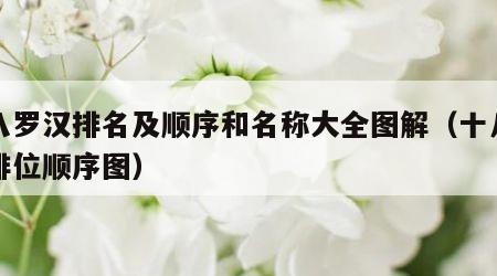 十八罗汉排名及顺序和名称大全图解（十八罗汉排位顺序图）