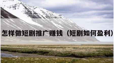 怎样做短剧推广赚钱（短剧如何盈利）