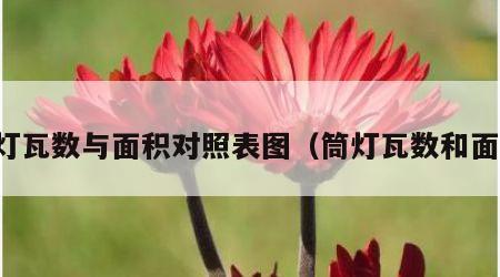 筒灯瓦数与面积对照表图（筒灯瓦数和面积）