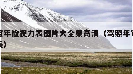 驾照年检视力表图片大全集高清（驾照年审视力表）