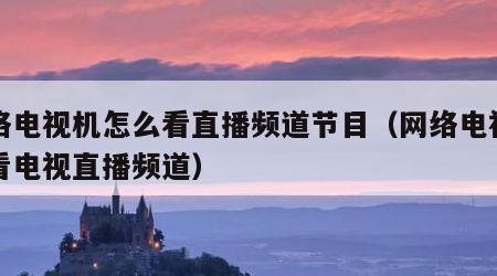 网络电视机怎么看直播频道节目（网络电视如何看电视直播频道）
