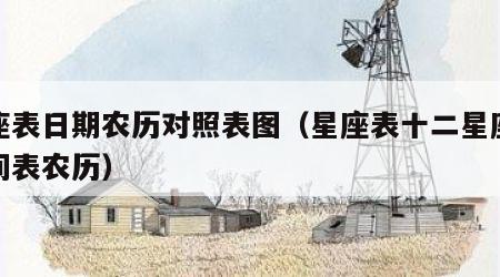 星座表日期农历对照表图（星座表十二星座表时间表农历）