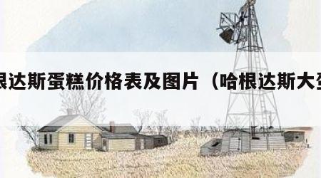 哈根达斯蛋糕价格表及图片（哈根达斯大蛋糕）