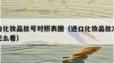 进口化妆品批号对照表图（进口化妆品批准文号怎么看）