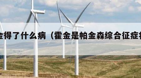 霍金得了什么病（霍金是帕金森综合征症状吗）