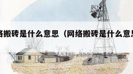 网络搬砖是什么意思（网络搬砖是什么意思电商）