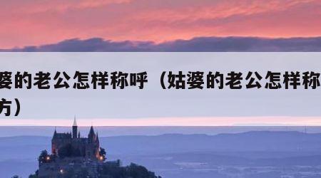 姑婆的老公怎样称呼（姑婆的老公怎样称呼 南方）