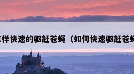 怎样快速的驱赶苍蝇（如何快速驱赶苍蝇）