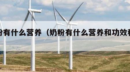 奶粉有什么营养（奶粉有什么营养和功效和作用）