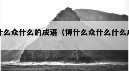 博什么众什么的成语（博什么众什么什么成语）