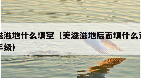 美滋滋地什么填空（美滋滋地后面填什么词语一年级）