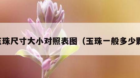 玉珠尺寸大小对照表图（玉珠一般多少颗）