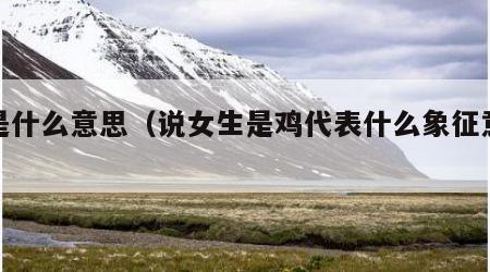 鸡是什么意思（说女生是鸡代表什么象征意义）