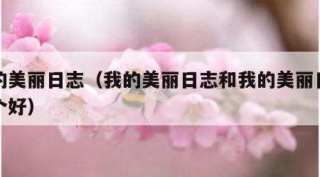 我的美丽日志（我的美丽日志和我的美丽日记哪个好）