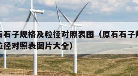 原石石子规格及粒径对照表图（原石石子规格及粒径对照表图片大全）