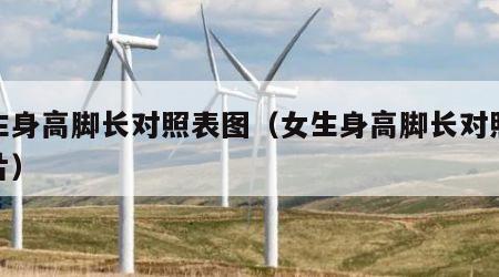 女生身高脚长对照表图（女生身高脚长对照表图片）