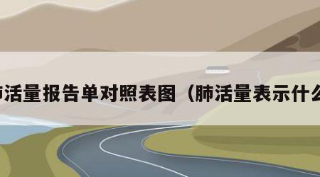 肺活量报告单对照表图（肺活量表示什么）