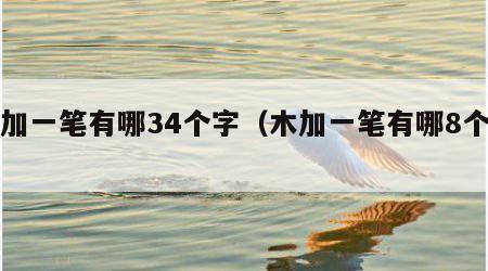 木加一笔有哪34个字（木加一笔有哪8个字）