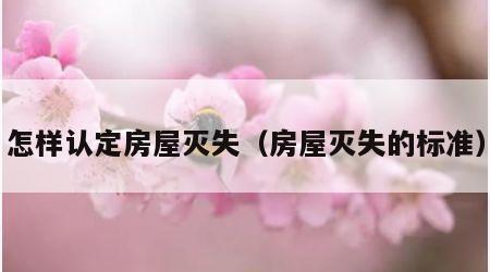 怎样认定房屋灭失（房屋灭失的标准）