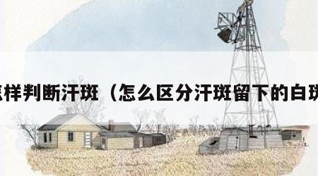 怎样判断汗斑（怎么区分汗斑留下的白斑）