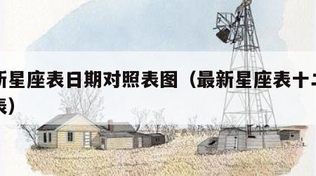 最新星座表日期对照表图（最新星座表十二星座表）