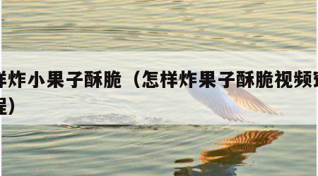 怎样炸小果子酥脆（怎样炸果子酥脆视频窍门教程）