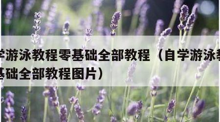 自学游泳教程零基础全部教程（自学游泳教程零基础全部教程图片）