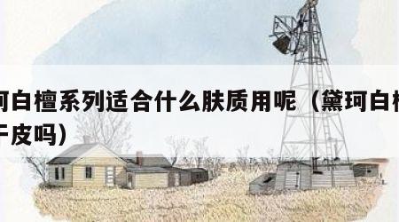 黛珂白檀系列适合什么肤质用呢（黛珂白檀适合干皮吗）