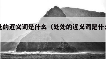 处处的近义词是什么（处处的近义词是什么词）