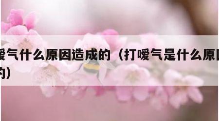 打嗳气什么原因造成的（打嗳气是什么原因引起的）