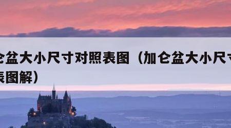 加仑盆大小尺寸对照表图（加仑盆大小尺寸对照表图解）