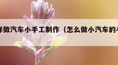 怎样做汽车小手工制作（怎么做小汽车的手工）