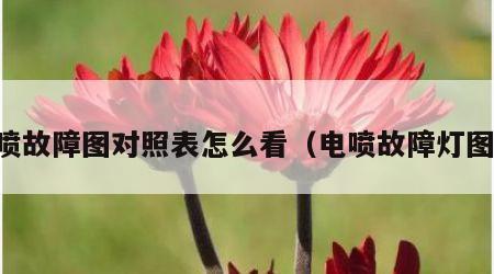 电喷故障图对照表怎么看（电喷故障灯图标）