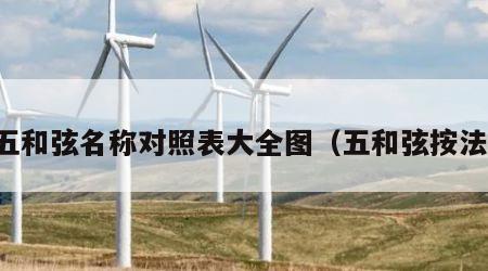 五和弦名称对照表大全图（五和弦按法）