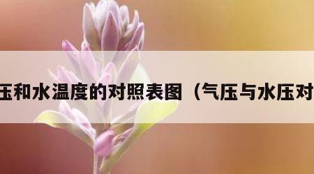 气压和水温度的对照表图（气压与水压对比）
